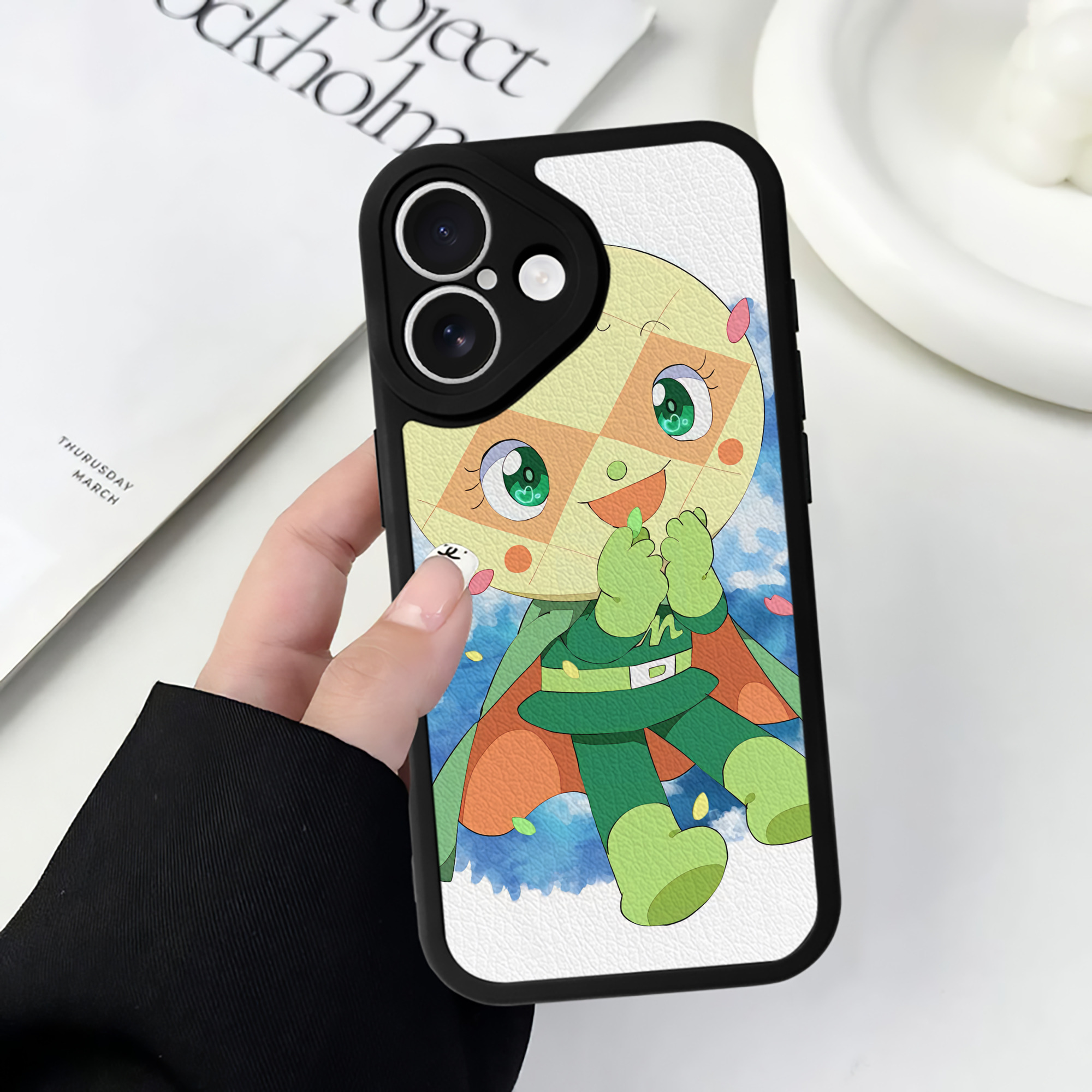 （画像用） アンパンマン Anpanman 【iPhone 16シリーズ対応】シリコンスマホケース（レザー調） 材質：シリコン